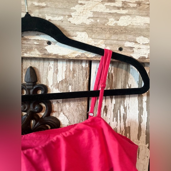 Ann Taylor Loft Linen Cotton slip dress pink ruffle spaghetti strap size 10 pink - Picture 6 of 16